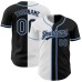 Black Black White-Light Blue Authentic Split Fashion Jerseys