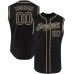 Black Black-Cream Authentic Sleeveless Jerseys