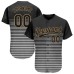 Black Black Old Gold-Gray 3D Pattern Design Jerseys