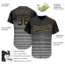 Black Black Old Gold-Gray 3D Pattern Design Jerseys