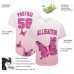 3D Pink Ribbon Breast Cancer Awareness Month With Butterflies Women Health Care Support Jerseys