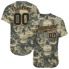 3D Pattern Halloween Skulls Jerseys