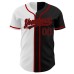 Black Black White-Red Authentic Split Fashion Jerseys