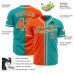 Aqua Orange-White Authentic Fade Fashion Jerseys