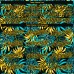 Black Black-Gold 3D Pattern Design Tropical Palm Leaves Jerseys