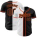 Black Black White-Orange Authentic Split Fashion Jerseys