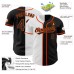 Black Black White-Orange Authentic Split Fashion Jerseys