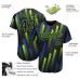 Black Black Neon Green-Royal 3D Pattern Design Jerseys