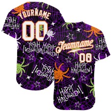 3D Pattern Happy Halloween Spiders Jerseys