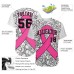 3D Pink Ribbon Breast Cancer Awareness Month Women Health Care Support Jerseys