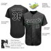 Black Black White-Neon Green 3D Pattern Design Jerseys