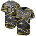 Black Black-Gold 3D Pattern Design Jerseys