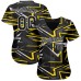 Black Black-Gold 3D Pattern Design Jerseys