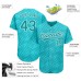 Aqua Teal-White 3D Pattern Design Jerseys