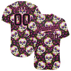 3D Pattern Halloween Skulls With Floral Jerseys