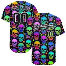 3D Pattern Bright Multicolored Halloween Skulls Jerseys