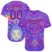 3D Pattern Design Sitting Buddha Over Colorful Neon Background Psychedelic Mushroom Composition Jerseys