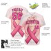 3D Breast Cancer Awareness Month With Woman Hand And Pink Ribbon Women Health Care Support Jerseys