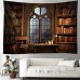 Vintage Bookshelf Hanging Tapestry Wall Art Large Tapestry Mural Decor Photograph Backdrop Blanket Curtain Home Bedroom Living Room Decoration