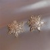 Women's Stud Earrings Fine Jewelry Classic Flower Shape Stylish Simple Earrings Jewelry Golden For Wedding Party 1 Pair