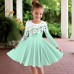 Girls' 3D Floral Dress Pink Long Sleeve 3D Print Fall Winter Sports & Outdoor Daily Holiday Cute Casual Beautiful Kids 3-12 Years Casual Dress A Line Dress Above Knee Polyester Regular Fit