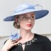 Fashion Elegant Polyester Hats with Feather 1PC Wedding / Party / Evening Headpiece