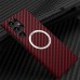 Phone Case For Samsung Galaxy S23 S22 S21 Plus Ultra With Magsafe Magnetic Dustproof Four Corners Drop Resistance Lines / Waves Carbon Fiber