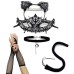 CarnivalSexy Princess Cat Dress Black Lace Mask Cat's Ears (Steamed Cat-ear Shaped Bread) Hair Hoop Dance Mask Set