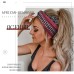 1PC African Headbands for Women Wide Knotted Headband Turban Elastic Hairbands Non Slip Hairband Floral Boho Head Bands Workout Head Wraps Running Yoga Cotton Head Scarfs Bohemian Hair Accessories for Women and Girls