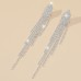 Women's Drop Earrings Fine Jewelry Tassel Fringe Precious Elegant Stylish Earrings Jewelry Silver For Gift Festival 1 Pair