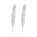 Women's Drop Earrings Fine Jewelry Tassel Fringe Precious Elegant Stylish Earrings Jewelry Silver For Gift Festival 1 Pair