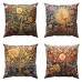 Tree of Life Double Side Pillow Cover 4PC Soft Decorative Square Cushion Case Pillowcase for Bedroom Livingroom Sofa Couch Chair