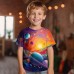 Boys 3D Graphic Galaxy Space T shirt Tee Short Sleeve 3D Print Summer Spring Active Sports Fashion Polyester Kids 3-12 Years Outdoor Casual Daily Regular Fit