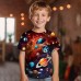 Boys 3D Graphic Galaxy Space T shirt Tee Short Sleeve 3D Print Summer Spring Active Sports Fashion Polyester Kids 3-12 Years Outdoor Casual Daily Regular Fit