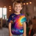 Boys 3D Graphic Galaxy Space T shirt Tee Short Sleeve 3D Print Summer Spring Active Sports Fashion Polyester Kids 3-12 Years Outdoor Casual Daily Regular Fit