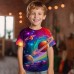 Boys 3D Graphic Galaxy Space T shirt Tee Short Sleeve 3D Print Summer Spring Active Sports Fashion Polyester Kids 3-12 Years Outdoor Casual Daily Regular Fit