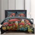 100% Cotton Duvet Cover Mushroom Forest Mexican Folk Art PatternDuvet Cover Set Soft 3-Piece Luxury Bedding Set Home Decor Gift