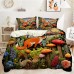 100% Cotton Duvet Cover Mushroom Forest Mexican Folk Art PatternDuvet Cover Set Soft 3-Piece Luxury Bedding Set Home Decor Gift