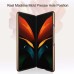 Phone Case For Samsung Galaxy Z Fold 5 Z Fold 4 Z Fold 3 Z Fold 2 Back Cover Plating Single Sided Anti-Scratch Lines / Waves Marble Tempered Glass