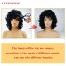 Short Curly Wigs for Black Women Soft Black Big Curly Wig with Bangs Afro Kinky Curls Heat Resistant Natural Looking Synthetic Wig for African American Women