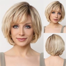 Short Wigs for Women Natural Layered Wig, Wavy Different Style for White Women