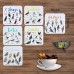 Set of 6 Bird Pun Coasters, Desktop Coaster Bird Square Coaster Set Creative Table Non-slip Tea Coaster