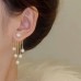 Women's Drop Earrings Fine Jewelry Tassel Fringe Precious Cute Stylish Earrings Jewelry White For Wedding Party 1 Pair