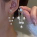 Women's Drop Earrings Fine Jewelry Tassel Fringe Precious Cute Stylish Earrings Jewelry White For Wedding Party 1 Pair