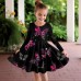 Girls' 3D Butterfly Dress Long Sleeve 3D Print Spring Fall Sports & Outdoor Daily Holiday Cute Casual Beautiful Kids 3-12 Years Casual Dress A Line Dress Above Knee Polyester Regular Fit