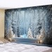 Snow Out Window Hanging Tapestry Wall Art Large Tapestry Mural Decor Photograph Backdrop Blanket Curtain Home Bedroom Living Room Decoration