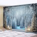 Snow Out Window Hanging Tapestry Wall Art Large Tapestry Mural Decor Photograph Backdrop Blanket Curtain Home Bedroom Living Room Decoration