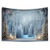 Snow Out Window Hanging Tapestry Wall Art Large Tapestry Mural Decor Photograph Backdrop Blanket Curtain Home Bedroom Living Room Decoration