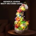 575PCS Teacup Flower Lighting Music Box Building Blocks Waterfall Flower Bouquet DIY Model Bricks Toys For Kids Christmas Gift