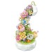 575PCS Teacup Flower Lighting Music Box Building Blocks Waterfall Flower Bouquet DIY Model Bricks Toys For Kids Christmas Gift